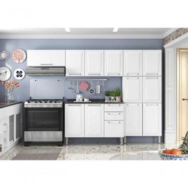 Imagem de Cozinha Completa Branca Em Aço 4 Peças Tarsila