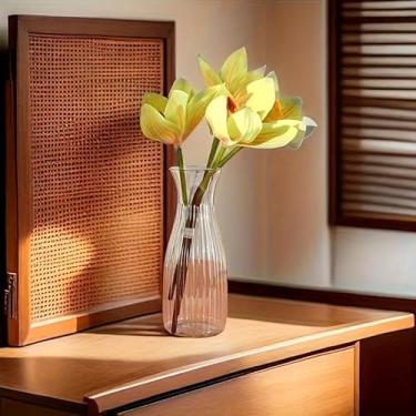 Imagem de Vaso de plástico transparente nórdico para arranjo de flores, vasos de flores para plantas hidropônicas, decoração de casa, sala de estar, mesa