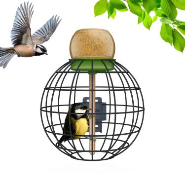 Imagem de LONA Alimentador de pássaros com bola de sebo alimentador de pássaros para janela externa com 4 métodos de instalação, alimentador de tubo transparente com poleiro de metal, impermeável, à prova de