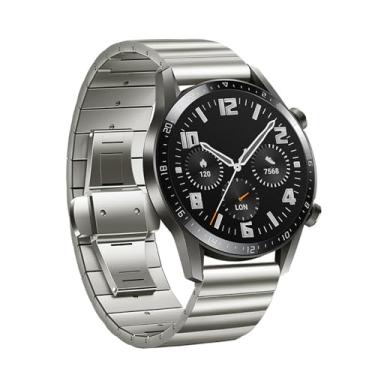 Imagem de Tangxi Pulseira de Relógio de 22 Mm, Pulseira de Substituição de Aço Inoxidável Com Fecho Duplo Dobrável, Ajuste de Pulso de 6,2 a 9,2 Polegadas, para GT2WATCH 46 Mm MagicWatch2 46 (Prata)