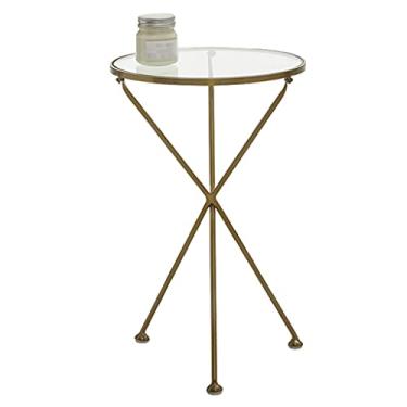 Imagem de Mesa lateral de mesa de chá, mesa de canto de ferro dourado, sala de estar, sofá, mesa lateral, armário de cabeceira de metal