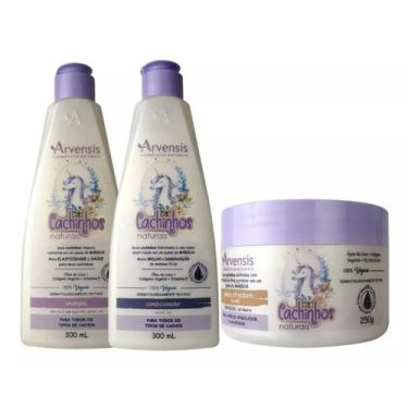 Imagem de Kit Arvensis Cachinhos Infantil Shampoo Condicionador Geleia