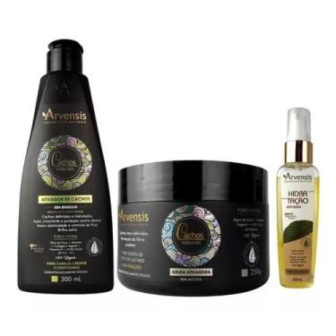 Imagem de Kit Arvensis Crespos Ativador + Geleia Alta + Oleo De Argan