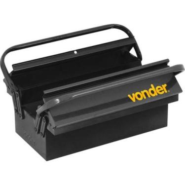 Imagem de Caixa Metálica para Ferramentas com 5 gavetas 40x19x20 cm Preta Vonder