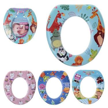 Imagem de Assento Infantil Redutor Vaso Sanitário Troninho Estampado Almofadado 