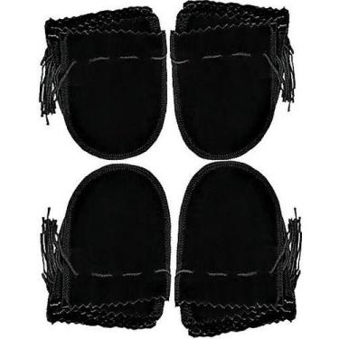 Imagem de 100 Saquinho Preto Veludo Jóia Brinco Pulseria Pacote 5x9,5 - GHC