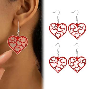 Imagem de Brinco de acrílico com pingente, joia moderna, presente de amor para esposa e mulher, romântico, one size, Acrílico, Sem pedra preciosa