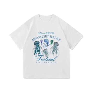 Imagem de Camiseta Masculina Stardew Valley Moonlight Jellies Festival Harajuku 