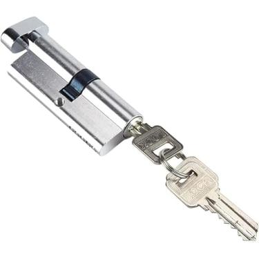 Imagem de O extrator de cilindro de trava puxa rapidamente a maçaneta da porta de liga de alumínio trava do cilindro dianteiro traseiro trava de alavanca segurança doméstica com chaves língua quadrada sólida