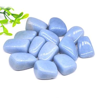 Imagem de Cristais e pedras de quartzo Angelite azul natural, pedras de espécime a granel, decoração de aquário doméstico