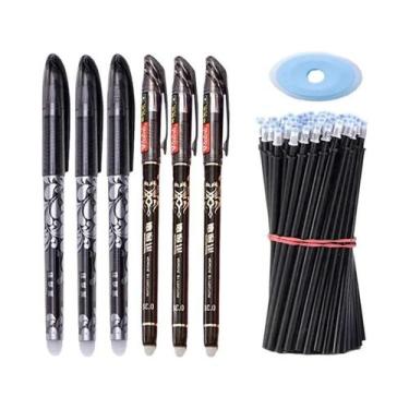Imagem de Canetas Gel Apagáveis Pretas E Azuis 57 Peças/Conjunto 0.5mm Esferográ