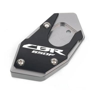 Imagem de Anti-derrapante Para cb650f cbr650f cb cbr 650f 2014 2015 2016 2017 2018 cnc pé suporte lateral almofada de extensão placa ampliar(Gray CBR)
