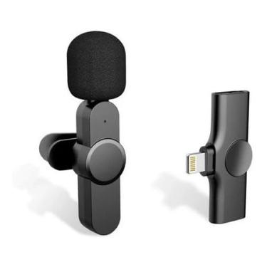 Imagem de Microfone Lapela Sem Fio Duplo 2.4G para Celular PC Câmera Baixo Delay (Lightning)