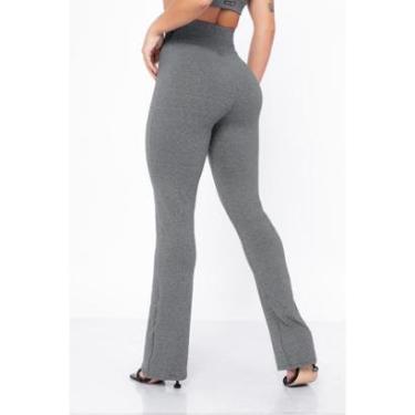 Imagem de Calça Flare Bailarina suplex boca De Sino cintura Alta WOLFOX-Feminino