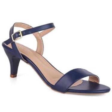 Imagem de Sandália Feminina Salto Baixo Fino Médio Tiras Clássica A3.149-Feminino