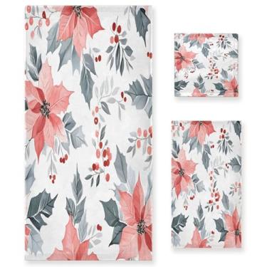 Imagem de xigua Aquarela Greenery Conjunto de toalhas de banheiro absorvente macio 3 peças toalha de banho toalha de mão toalhas decorativas para banheiro, academia, hotel, praia, piscina