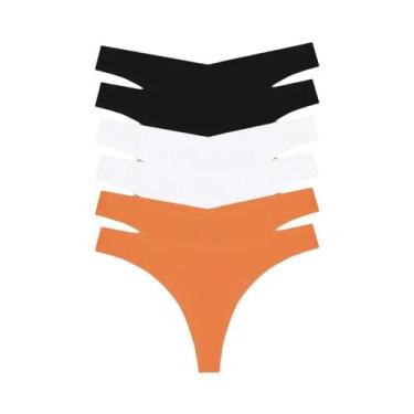Imagem de Calcinhas Ultra Finas Sem Costura Para Mulheres, 6PCS, G-String Com Ci