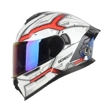 Imagem de Capacete Modular Unissex Com Lentes Duplas Para Motocicleta, Lentes Au