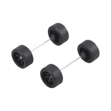 Imagem de Rodas De Borracha Em Escala 1/64 Para Carros Modelo Hot Wheels, Peças 