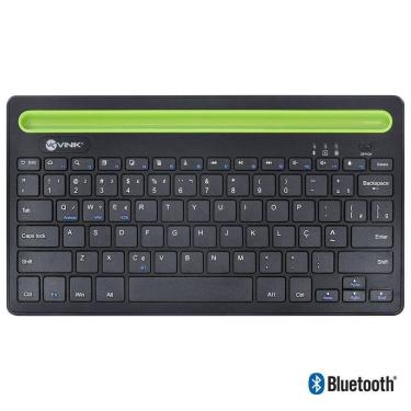 Imagem de Teclado Sem Fio Bluetooth 3.0 Dynamic Smart Abnt Com Suporte Para Tablet Ou Celular - Preto - Dt200