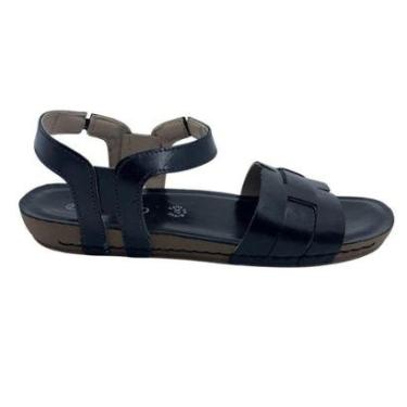 Imagem de Sandália Flatform Andacco Couro Papete Preta 14294 - Preto 35-Feminino