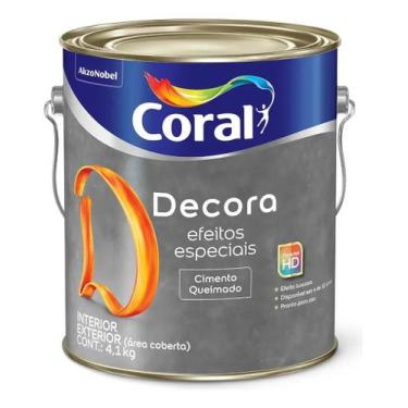 Imagem de Coral Decora Cimento Queimado 4,1kg Cor Tubarao Branco