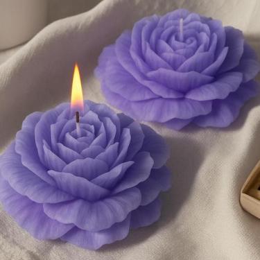 Imagem de Velas casamento Rosa Kit 5 Flor decoração festa lembrancinha eventos 1