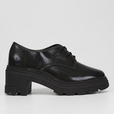 Imagem de Oxford Moleca Tratorado Salto Bloco Verniz Feminino-Feminino