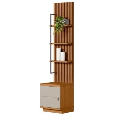 Imagem de Painel Ripado Com Mesa De Apoio Industrial 1 Módulo 44cm Golden L06 Nature-off White - Mpozenato