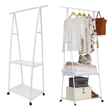 Imagem de Arara de Roupas Sapateira Cabideiro Closet Prateleira Guarda Roupa Movel Rodas Aberto Organizador Quarto Kitnet Atelie