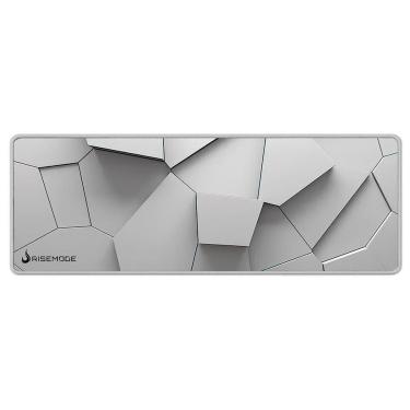 Imagem de Mousepad Gamer Rise Mode 3D 02, Estendido 900x300mm, Borda Costurada, Branco - RM-MP-3D2-W-Unissex
