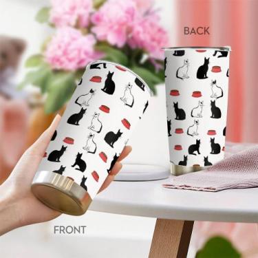 Imagem de Caneca de viagem Oasisdream Tumbler 600ml de aço inoxidável com tampa