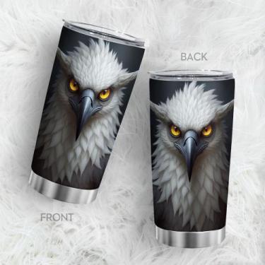 Imagem de Caneca Tumbler Oasisdream de aço inoxidável 600 ml com estampa de águi
