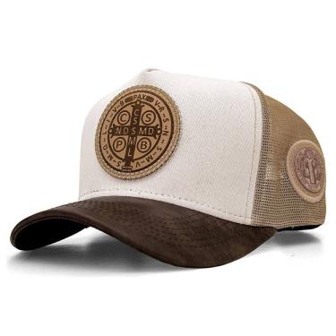 Imagem de Boné Sacudido`s Medalha de São Bento - Bege e Marrom