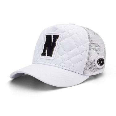 Imagem de Boné Sacudido`s - Alfabeto Letra N - Fogo - Matelassê Branco