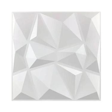 Imagem de Placa De Parede Texturizada Em PVC 3D Diamante 30x30cm, 10 Peças Para 