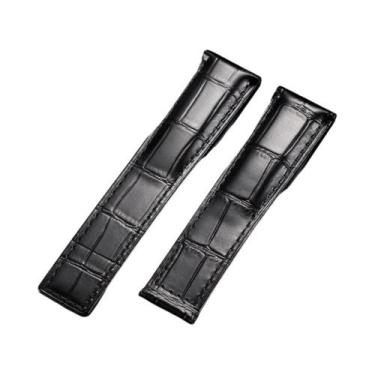 Imagem de Pulseira De Relógio Masculina Em Couro Legítimo 20mm 22mm 24mm Com Fec