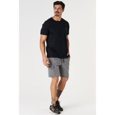 Imagem de Bermuda Cargo Moletinho - Shenus, M, Mescla