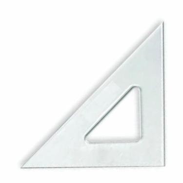 Imagem de Esquadro Acrílico Profissional 45/45/90 Desenho Técnico 30cm - INDÚSTR