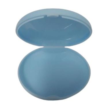Imagem de Estojo para protetor bucal simples redondo invisalign - VKG, Azul clar