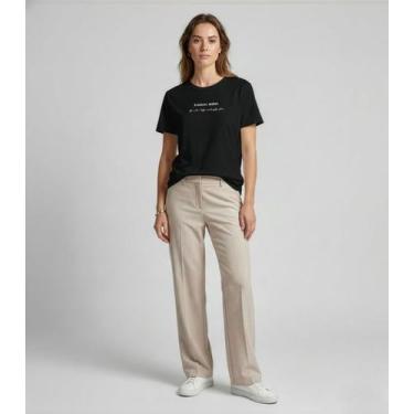 Imagem de Blusa Feminina Manga Curta Infinita Cor Preto, G, Preto