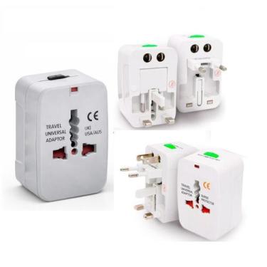 Imagem de Adaptador Tomada Universal Internacional Viagem  Bivolt 110V ou 220V  