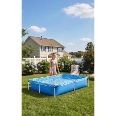 Imagem de Piscina Retangular 1000L Portátil - Diversão Refrescante - Congratulat