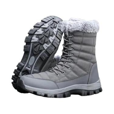 Imagem de Botas De Neve Masculinas De Inverno Quentes Com Pelúcia Antiderrapante