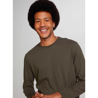 Imagem de Camiseta Manga Longa Hering 026X Masculina World Algodão T. P/XXG, P, 