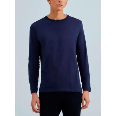 Imagem de Camiseta Manga Longa Hering 026X Masculina World Algodão T. P/XXG, G, 