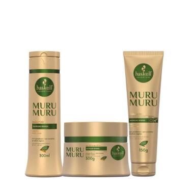 Imagem de Kit Haskell Murumuru Shampoo 300ml + Máscara 300g + Leave-in  Nutrição