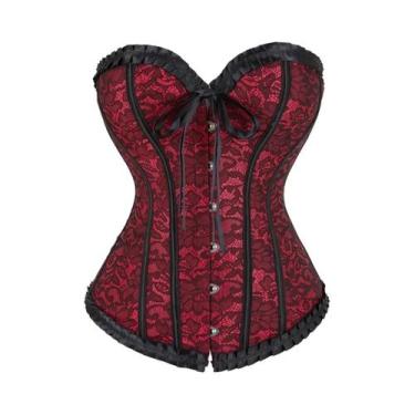 Imagem de Corset Gótico Roxo Vintage Com Cadarço E Barbatanas Para Mulheres - NO
