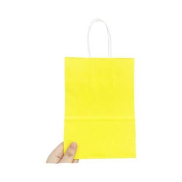 Imagem de Sacolas De Presente Coloridas De Papel Kraft Com Alças Para Lembrancin