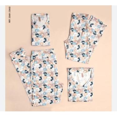 Imagem de Pijama Feminino  Estampado Mãe(M) e Filha (8) - Lageli15.